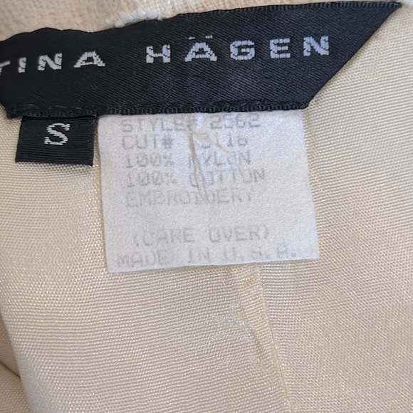 Vintage 90’s Tina Hagen | cream Lace Pencil Mini Skirt small - Picture 7 of 9